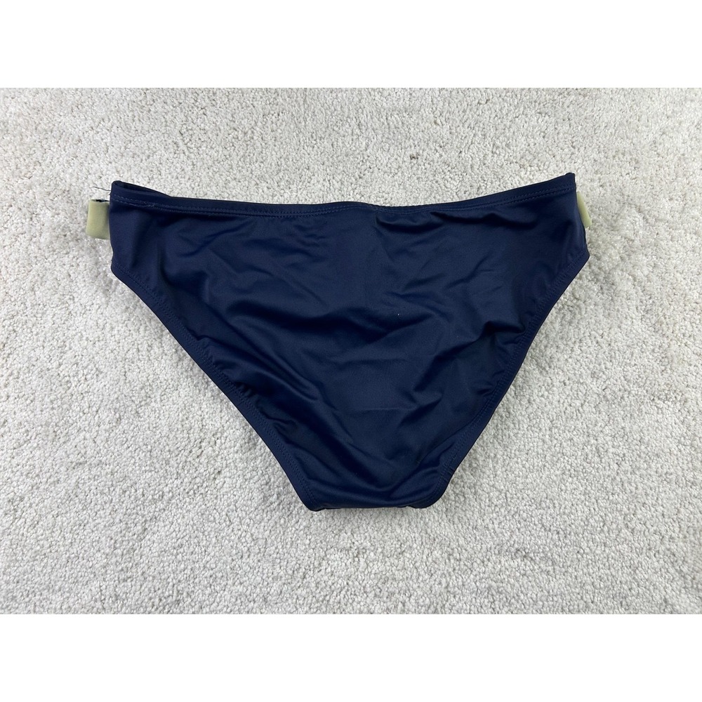 Jantzen‎ Bikini Bottom Womens Size 10 Blue Striped Belted Swimwear Swim Briefs - Picture 6 of 7